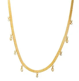 Vintage Textured Stainless Steel Necklace