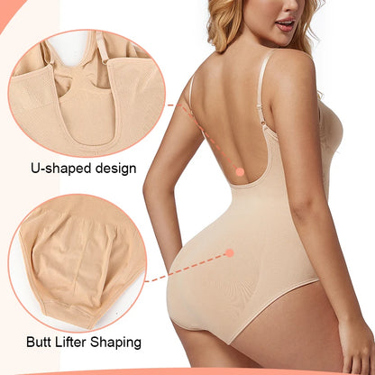 Low Back Bodysuit Shapewear for Women Black