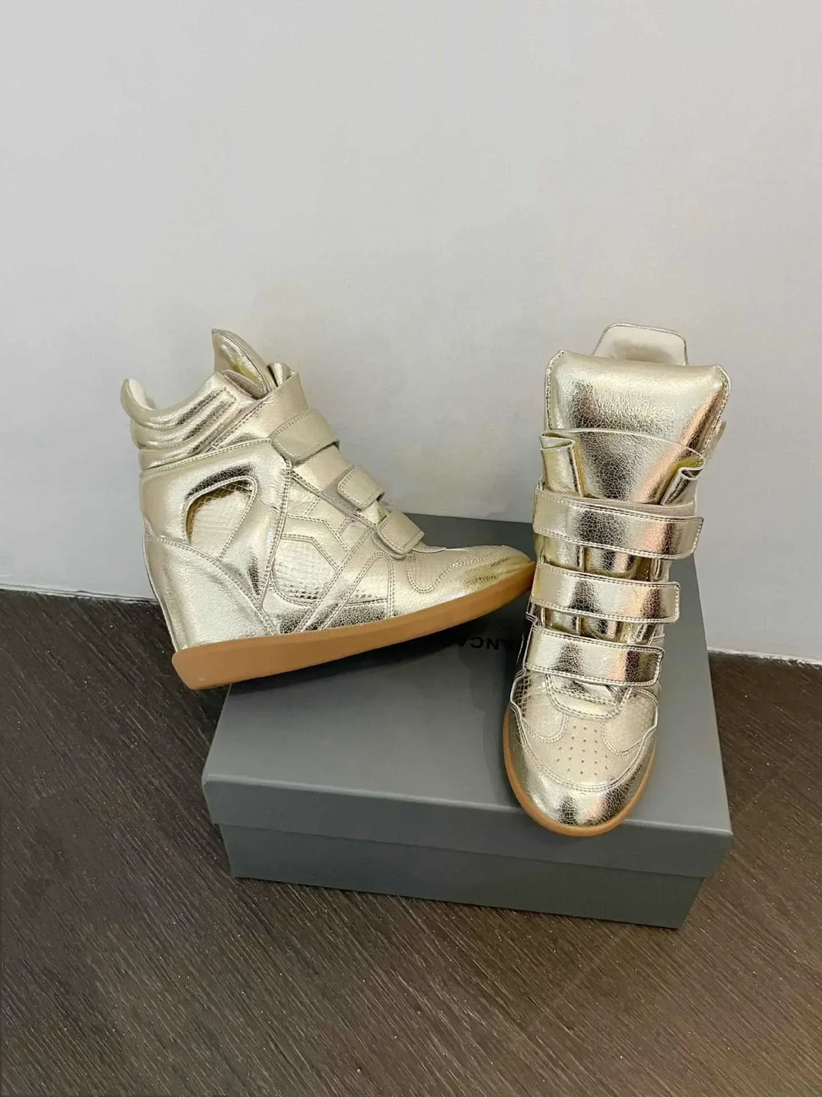 Women's Genuine Leather Ankle Boots with Hidden Heel