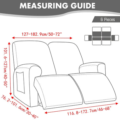 Soft Polyester Recliner Sofa Cover Solid Color