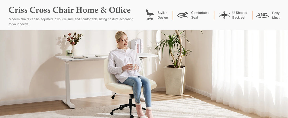 JHK Armless PU Leather Office Chair with Wheels