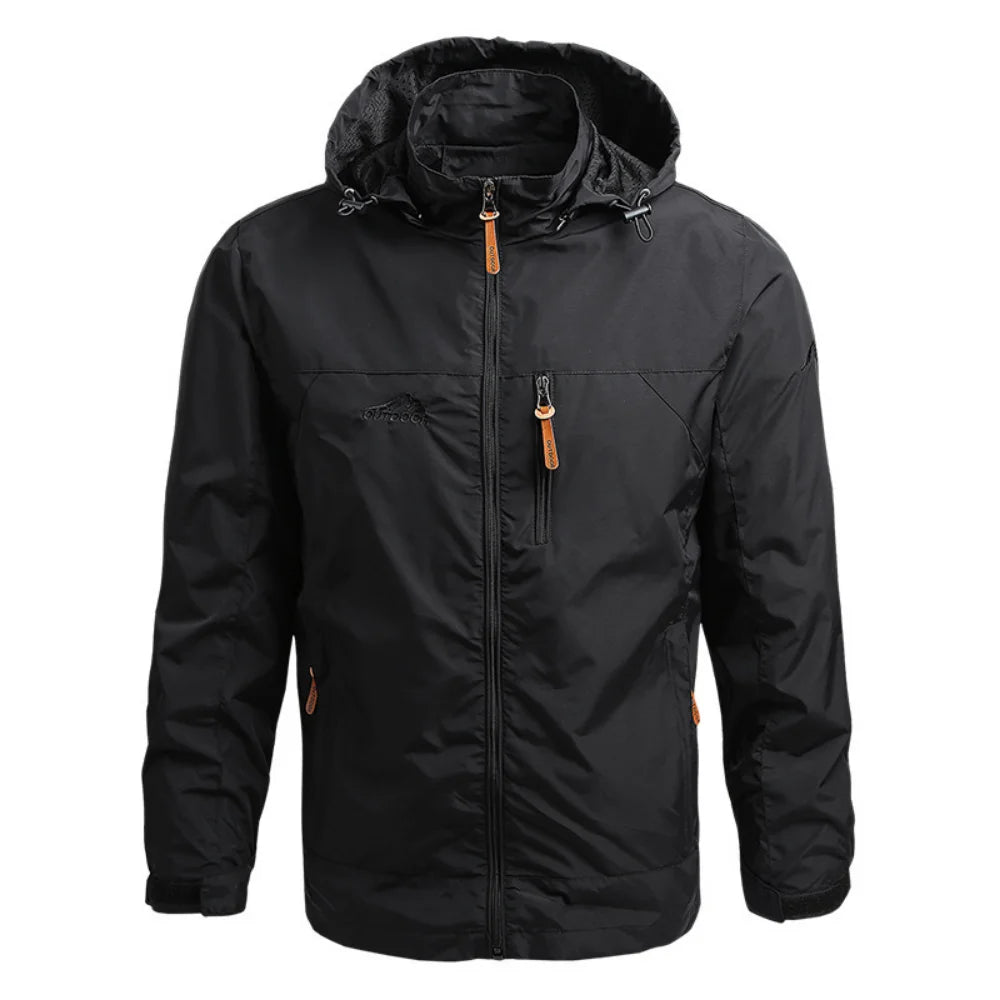 Men's Oversize Nylon Windbreaker Jacket for Spring and Autumn