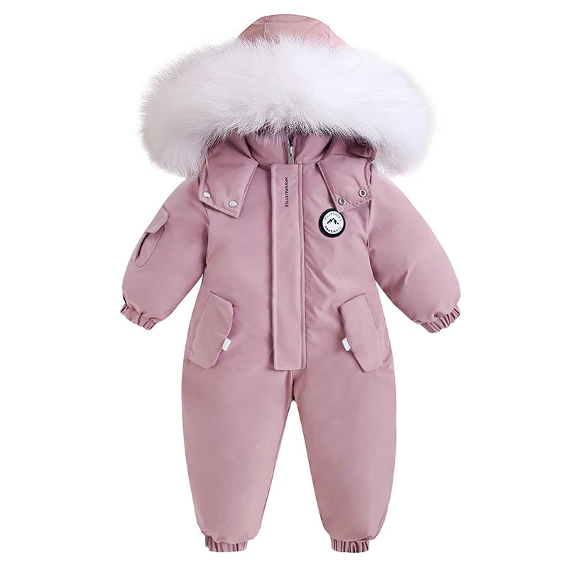 Children's Waterproof Hooded Ski Suit for Winter
