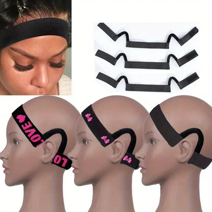 Lace Melt Wig Band with Ear Hanger Black Edge