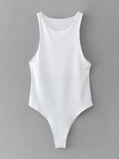 Summer Solid Sexy Bodycon Women Bodysuit Green Slim