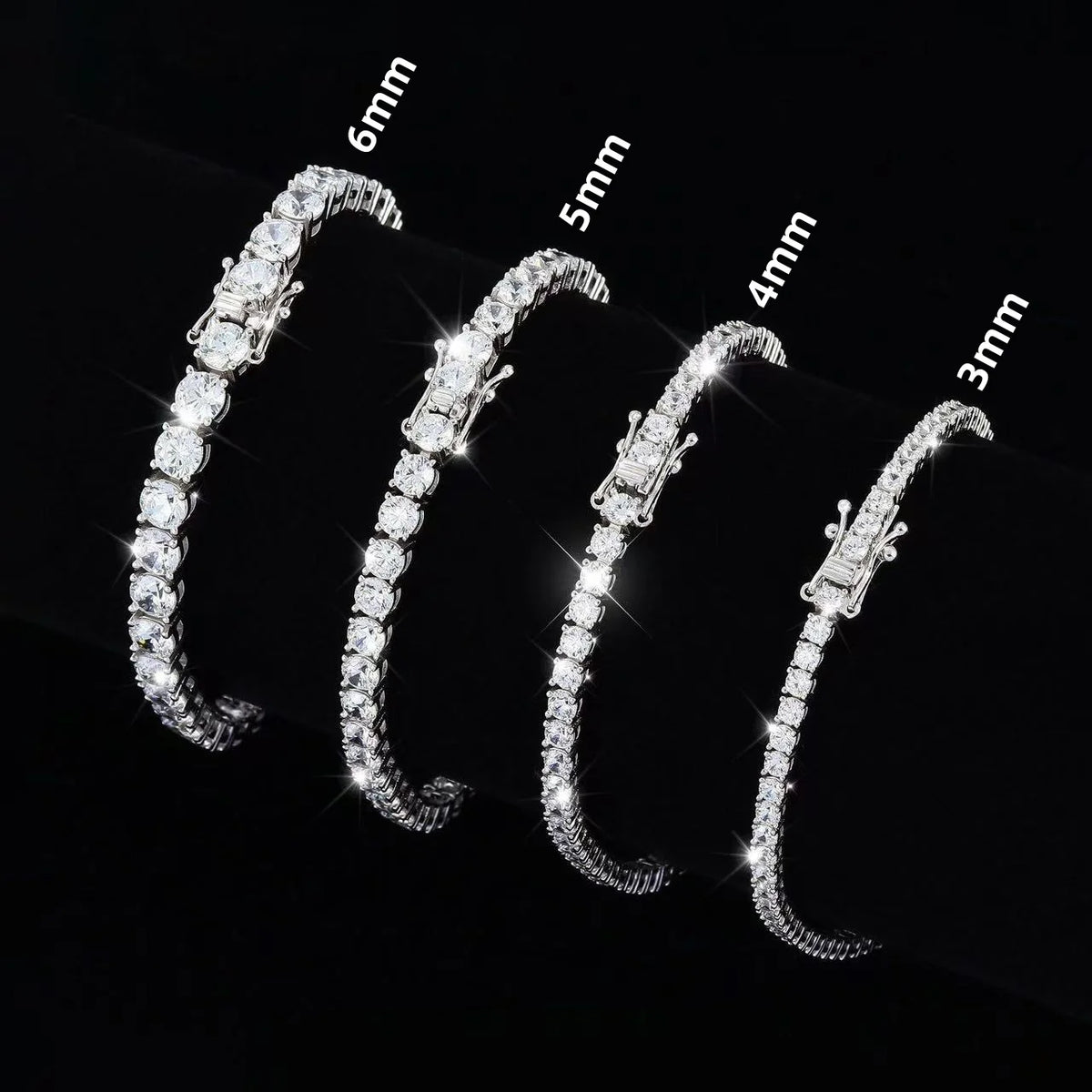 Moissanite Tennis Bracelet S925 Sterling Silver 18k Gold