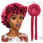 Satin Sleeping Cap for Women Solid Wide Band Nightcap