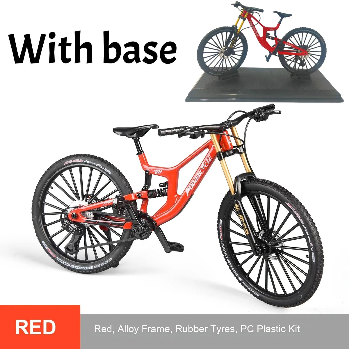 1:8 Alloy Mountain Bike Model with Realistic Gears