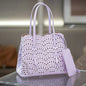 Mini Cowhide Shoulder Handbag Genuine Leather Bucket Bag