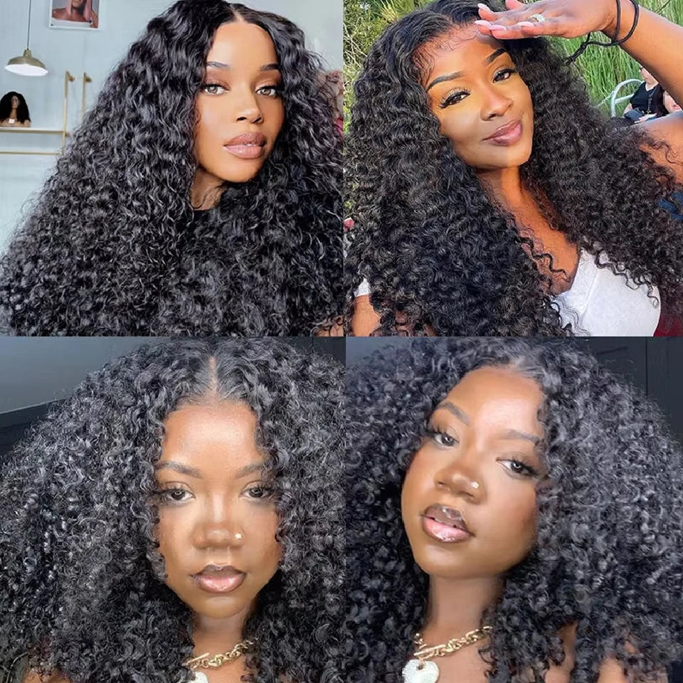 Brazilian Curly Human Hair Bundles Natural Color