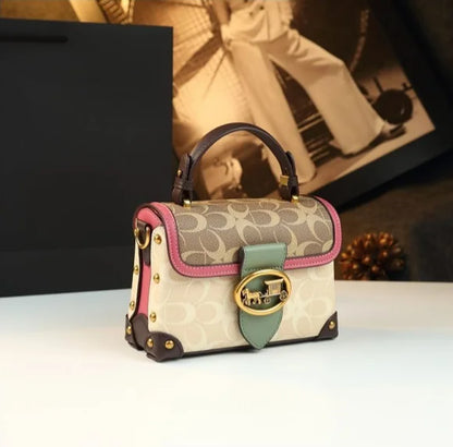 Stylish PU Box Bag for Women with Sequined Design