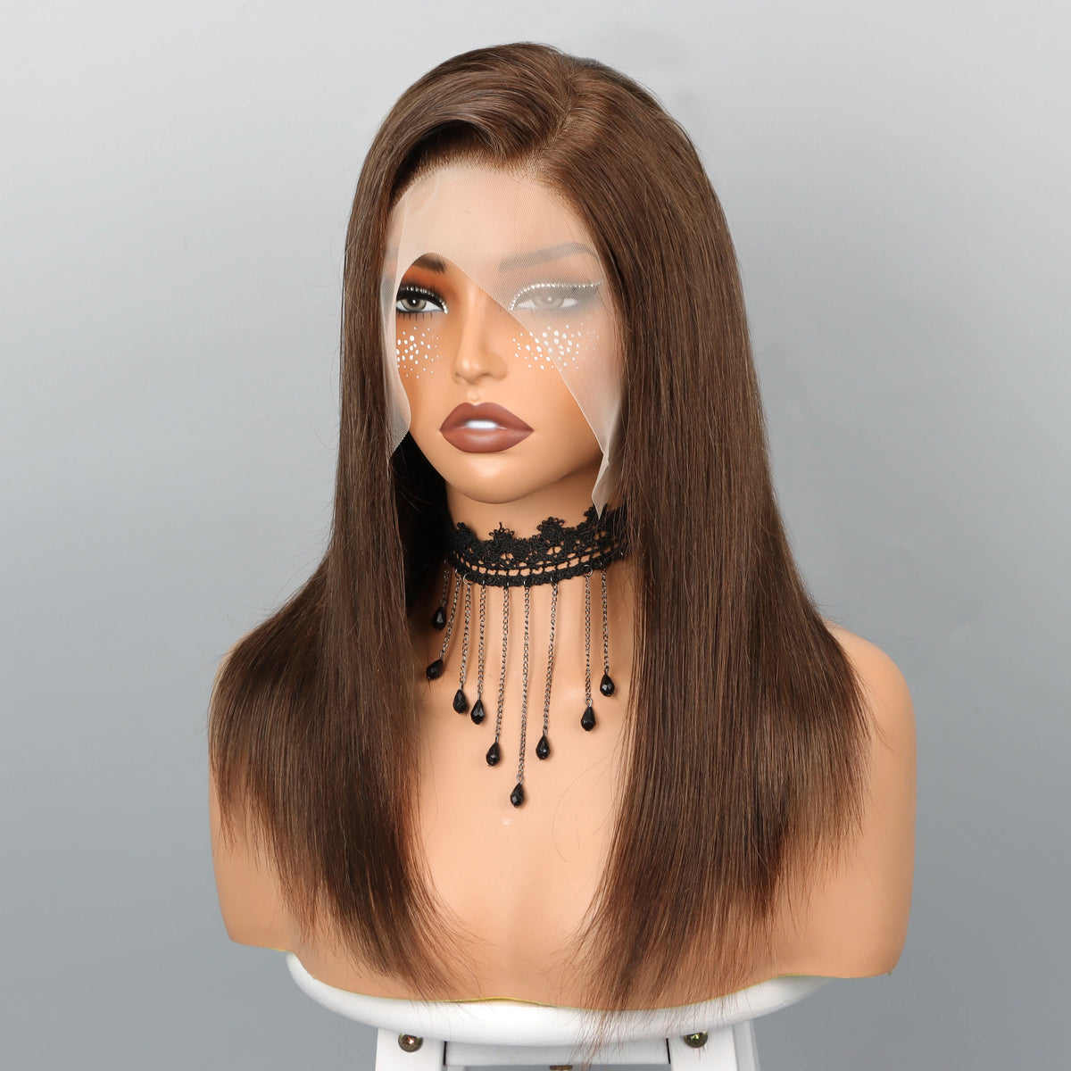 Brown Straight 13x4 Lace Front Wig Human Hair