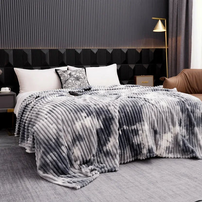 Tie Dye Flannel Fleece Blanket for Beds