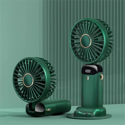Portable Rechargeable Handheld Fan with LED Display