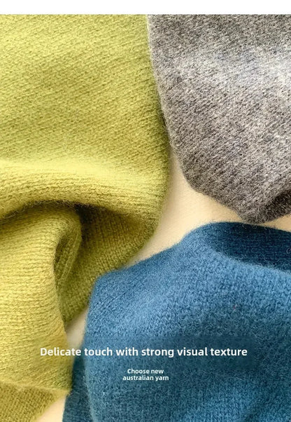 Wool Triangle Scarf for Women - Multi-functional Knitted Scarf