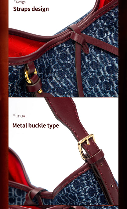 Wine Red Casual Tote Bag for Women