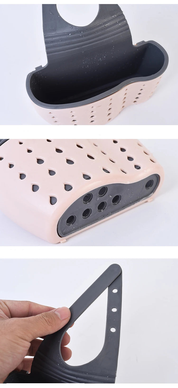 Kitchen Sink Drain Basket Silicone Holder Organizer
