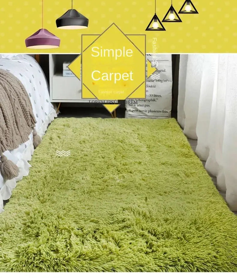 VIKAMA Solid Color Polyester Plush Carpet