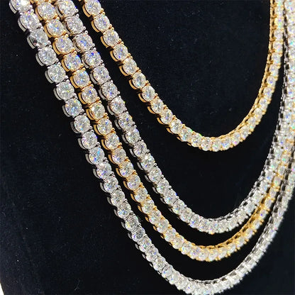 Moissanite Tennis Chain Bracelet in 925 Sterling Silver