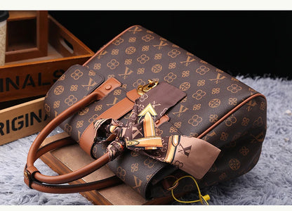 Women's Versatile PVC Handbag with Zipper Closure