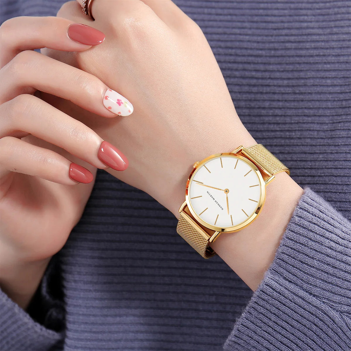 Hannah Martin Women 36mm Rose Gold Quartz Watch