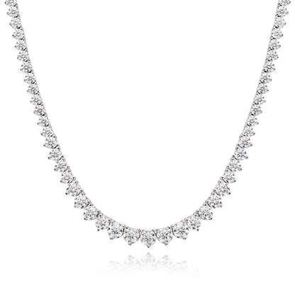 Moissanite Tennis Necklace in 925 Sterling Silver