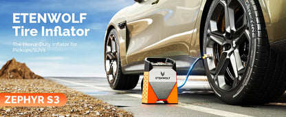 ETENWOLF ZEPHYR S3 Portable Tire Inflator 160 PSI