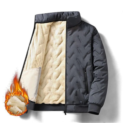 Men's Casual Lamb Fleece Zipper Jacket