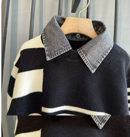 Boys Pullover Sweater Thick Knitwear Cotton Polyester