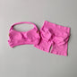 Peach High Waist Seamless Sports Bra and Shorts Set