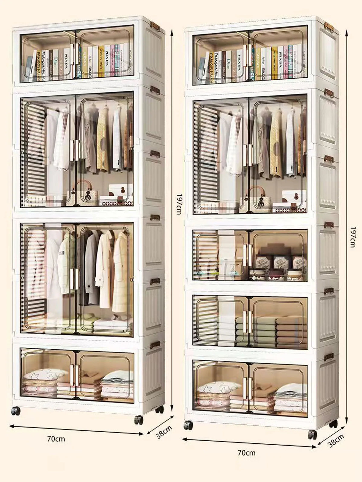 Multi-Layer Plastic Storage Cabinet for Home Use