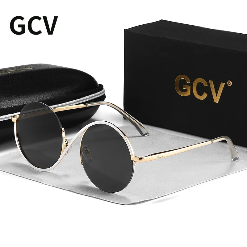 Gorgeous Round Frame Women Sunglasses in Metal