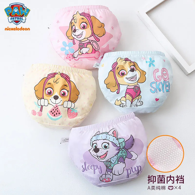 4PCS Paw Patrol Skye Cotton Girls Underwear