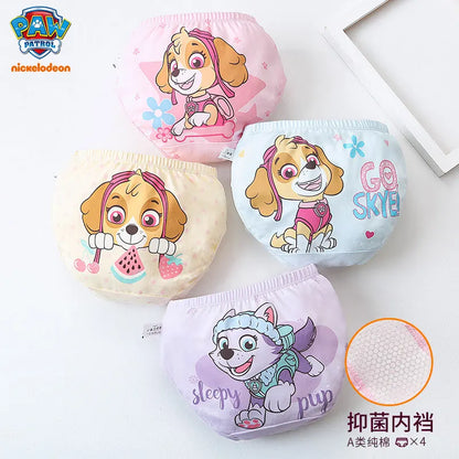 4PCS Paw Patrol Skye Cotton Girls Underwear