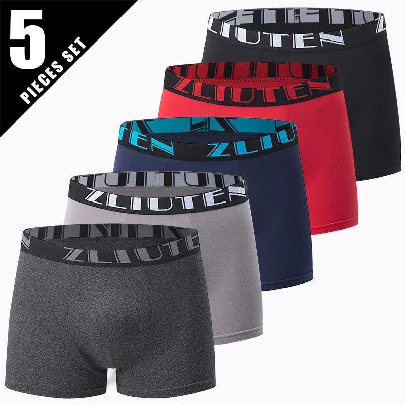 Men's Black Gold Printed Boxer Underwear 5/10 Pack