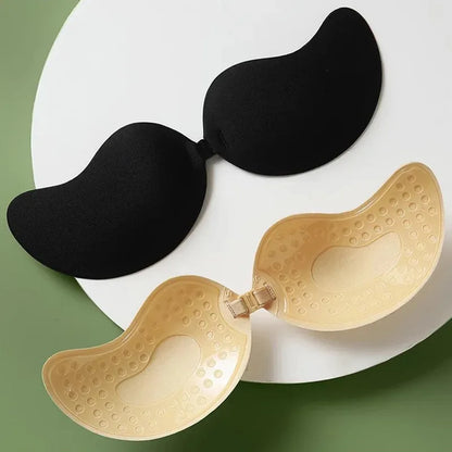 Invisible Push Up Bra Self-Adhesive Silicone Black Skin