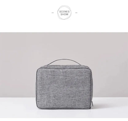 Leather Cable Storage Bag Waterproof Organizer