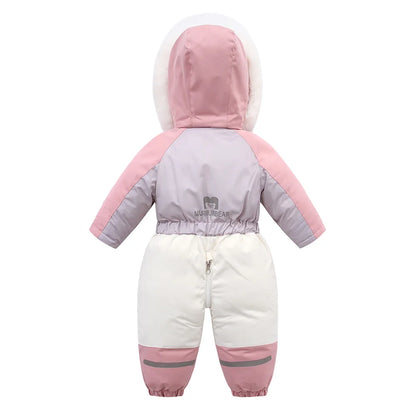 Children's Waterproof Hooded Ski Suit Jumpsuit