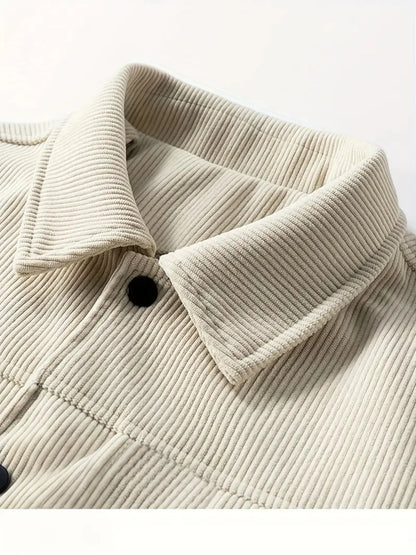 Autumn Corduroy Jacket for Men in Casual Style