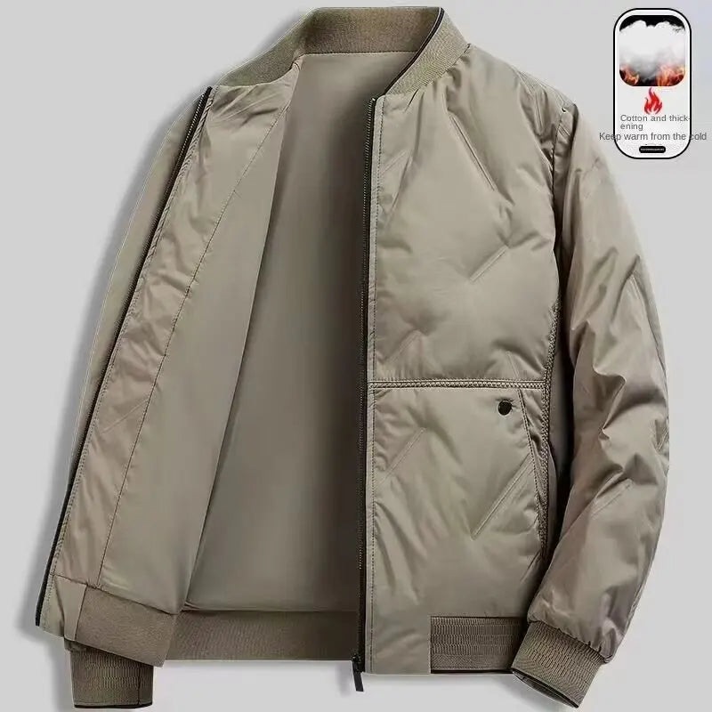 Men's Casual Cotton Baseball Jacket for Autumn and Winter