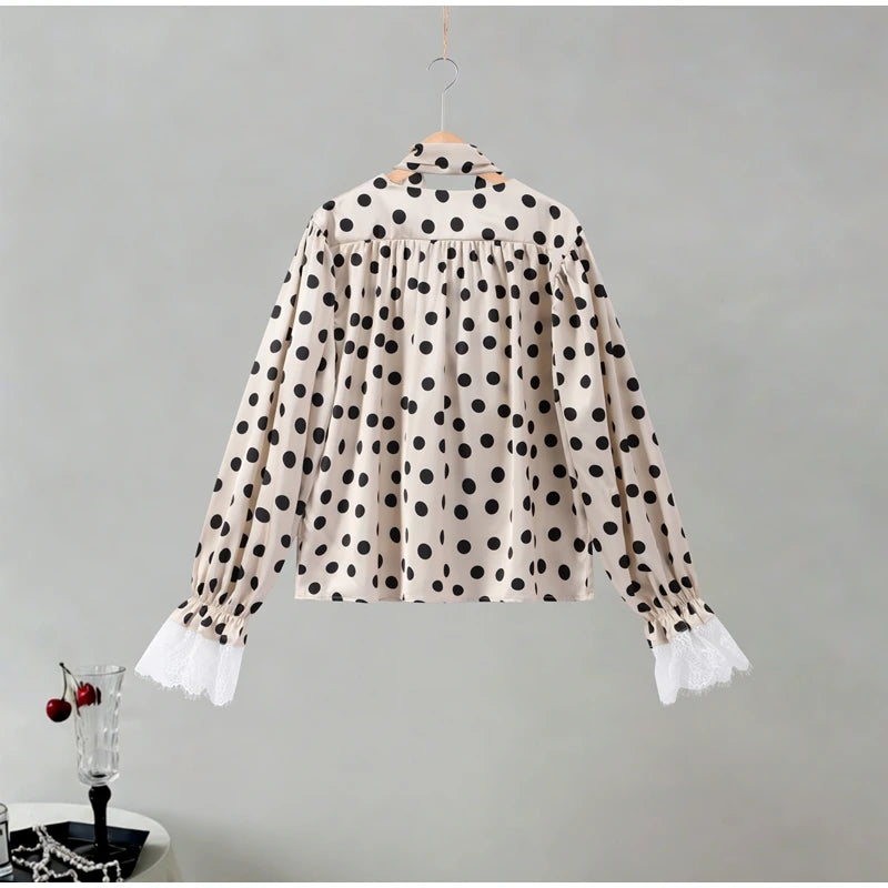 Elegant Satin Polka Dot Maxi Dress for Women