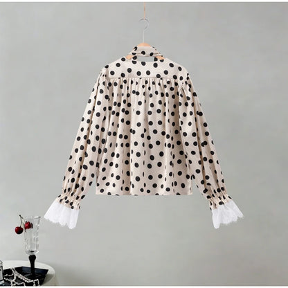 Elegant Satin Polka Dot Maxi Dress for Women