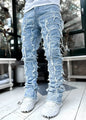 Men's Ripped Distressed Denim Jeans Casual Pants