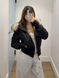 Hooded Women Zipper Sweatshirt Casual Grunge Jacket