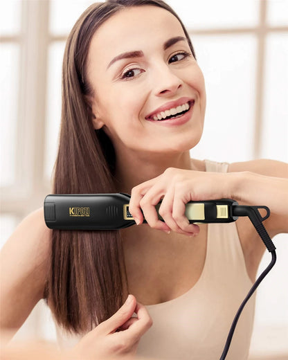 KIPOZI Titanium Flat Iron with Digital LCD Display