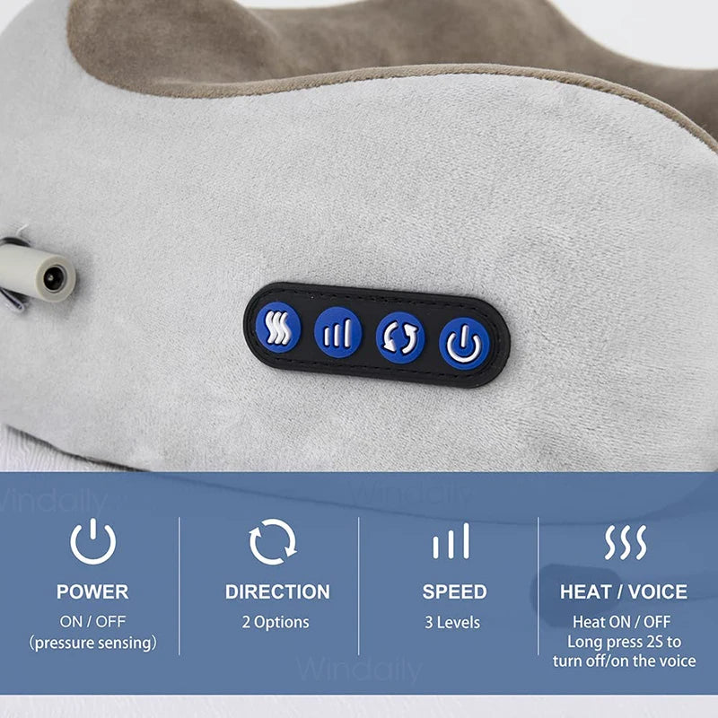 3D Kneading Neck Massager Pillow