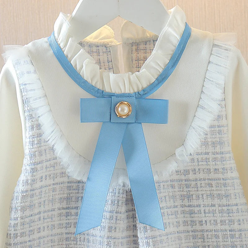 Plaid Cotton Long-Sleeve Baby Girl Dress