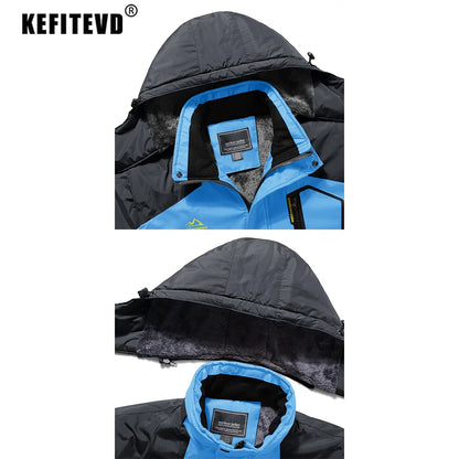 Men's Waterproof Fleece Ski Jacket Parka