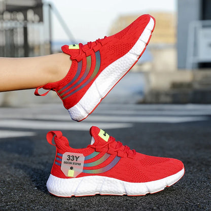 Men's Breathable Lightweight Black Running Sneakers