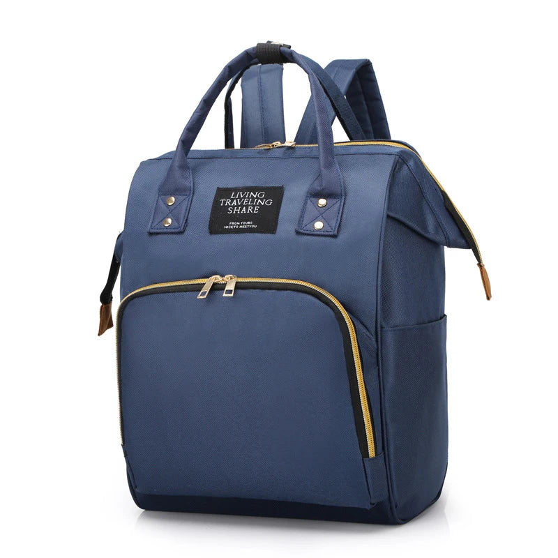 Large Capacity Canvas Diaper Bag Backpack